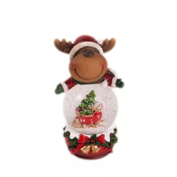 Mosolygó Rénszarvas Hógömb – Karácsonyi Csodavilág