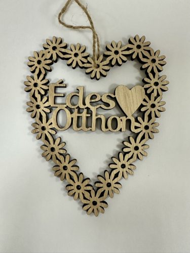 Édes otthon – Lézervágott fa ajtódísz