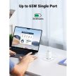 UGREEN Nexode hálózati töltő, 65W, 3 Port, PD 3.0, GaN, 2x USB-C, 1x USB-A, fehér