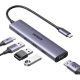 UGREEN Dokkoló állomás 5 az 1-ben, 4K@30Hz, USB HUB, HDMI 1.4, 1x USB-A 3.0, 2x USB-A 2.0, USB-C, 100W, szürke