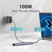 UGREEN Dokkoló állomás 5 az 1-ben, 4K@30Hz, USB HUB, HDMI 1.4, 1x USB-A 3.0, 2x USB-A 2.0, USB-C, 100W, szürke