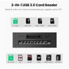   UGREEN USB 3.0 USB-A SD Kártya kártyaolvasó,TF + SD, fekete