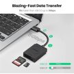 UGREEN USB 3.0 USB-A SD Kártya kártyaolvasó,TF + SD, fekete