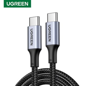   UGREEN Kábel USB 2.0 USB-C - USB-C, PD, 100W, 5A, M/M, 0,5m, fekete