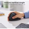   UGREEN Egér Vertikális, wireless, multi mód, 5 programozható gombos, Ergonomikus, 4000 DPI, Bluetooth 5.0 + 2.4G, fekete