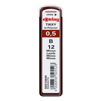 Rotring 0,5mm B 12db-os nyomósirón betét