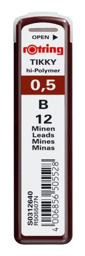 Rotring 0,5mm B 12db-os nyomósirón betét
