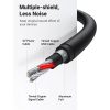   UGREEN Adapter USB-A - Headset Mikrofon és Audio, 3,5mm AUX konverter, M/F/F, fekete