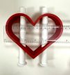 3D nyomtatott szíves mini váza – piros-fehér