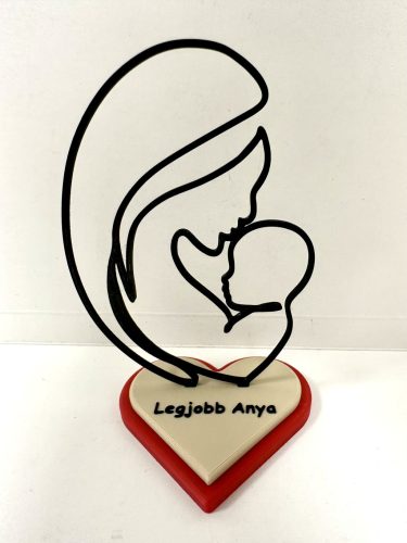 "Legjobb Anya" – 3D nyomtatott szívszobor
