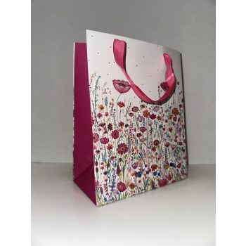 Virágmező – Rózsaszín ajándéktáska közepes méret