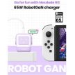 UGREEN hálózati töltő Uno robot, RG, 65W, 3 Port, GaN, rózsaszín, lila