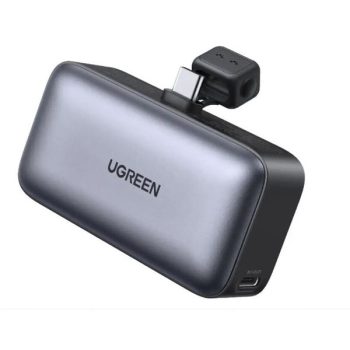   UGREEN Power Bank hordozható töltő, közvetlenül telefonba csatlakoztatható, 5000mAh, 20W, USB-C, szürke