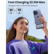 UGREEN Power Bank hordozható töltő, közvetlenül telefonba csatlakoztatható, 5000mAh, 20W, USB-C, szürke