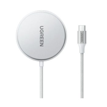   UGREEN vezeték nélküli töltő pad, 15W, Qi2, mágneses, fehér