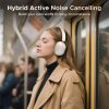   UGREEN Headset, vezeték nélküli fejhallgató, aktív zajszűréssel, ANC, HiTune Max 5C, fehér