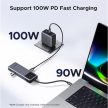 UGREEN Dokkoló állomás 6 az 1-ben, 4K@60Hz, Uno Robot, USB HUB, HDMI, 2x USB-A, 3x USB-C, 100W, szürke