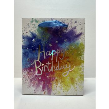 Színes „Happy Birthday” ajándéktáska 