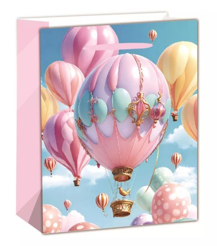 Álomhajó hőlégballonos ajándéktáska – M méret