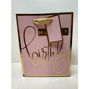 Rózsaarany “Happy Birthday” ajándéktáska