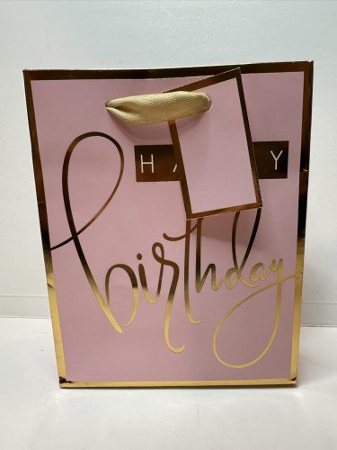 Rózsaarany “Happy Birthday” ajándéktáska