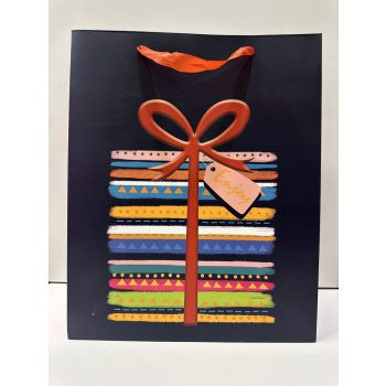 Nagy ajándéktáska – Színes masnis dizájn