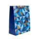 Kék Arany Geometria Ajándéktáska – Elegáns Prémium Mintával