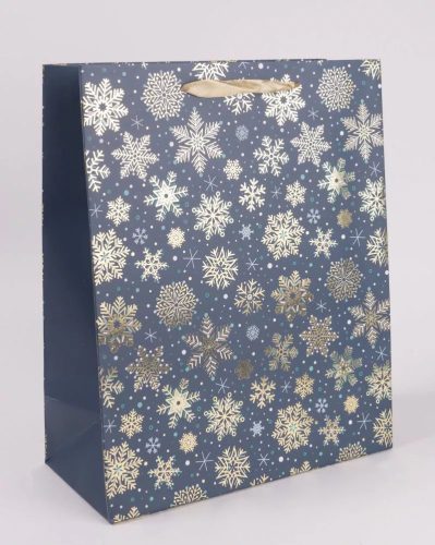 Arany Hópehely Harmónia – Karácsonyi Ajándéktáska (S méret)