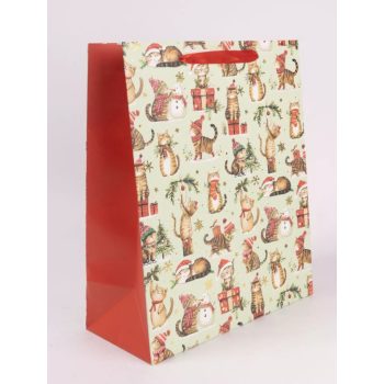 Karácsonyi Cicák – Ajándéktáska (S méret)