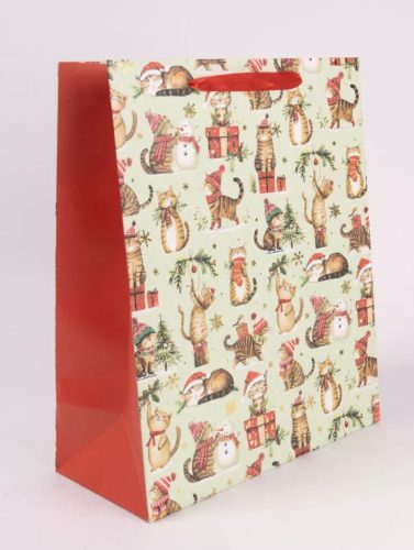 Karácsonyi Cicák – Ajándéktáska (S méret)