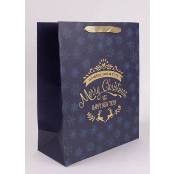 Royal Blue Christmas – Arany Ünnepi Ajándéktasak (L-es)