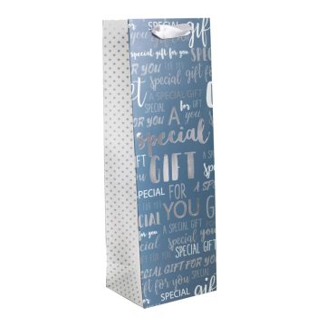   Silver Blue Special – Ezüst Feliratos Italtartó Ajándéktasak