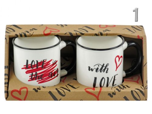 With Love – romantikus bögre szett (2 db)