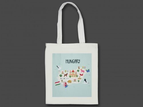 „Hungary” – térképes vászontáska