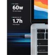 UGREEN Kábel USB-C - USB-C, PD, 90°-os, 60W, 3A, M/M 1m, fekete
