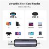   UGREEN 2 az 1-ben USB 3.0 USB-C - USB-A SD Kártya kártyaolvasó, SD és Micro SD port, szürke