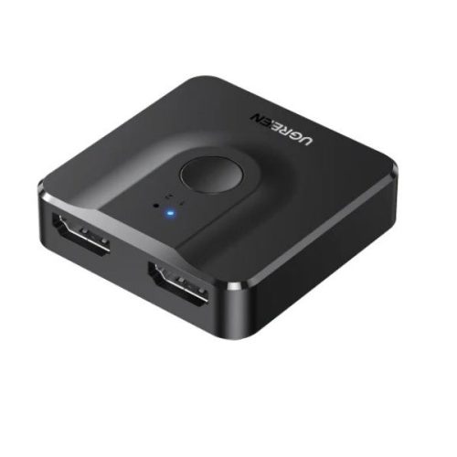 UGREEN HDMI 2.0 Switch Bi-Directional, kétirányú, 2 port, 2 az 1-ben, 4K@60Hz, 18Gbps, HDR, HDCP, fekete