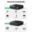 UGREEN HDMI 2.0 Switch Bi-Directional, kétirányú, 2 port, 2 az 1-ben, 4K@60Hz, 18Gbps, HDR, HDCP, fekete