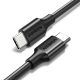 UGREEN Kábel USB 2.0 USB-C - USB-C, PD, 480 Mbps, 60W, 3A, M/M, 1m, fekete
