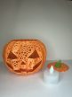 „Lace Pumpkin Glow” – Csipkés tök mécsestartó LED fényhez