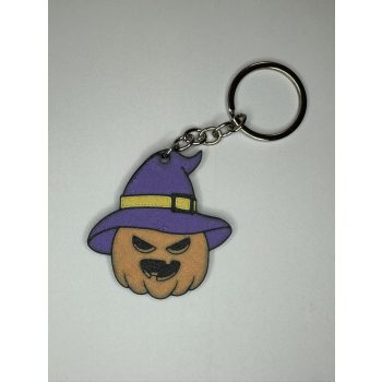   Boszorkánykalapos tök kulcstartó – Halloween kiegészítő