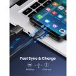UGREEN Kábel USB 2.0 USB-A - USB-C, Gyorstöltő, 18W, 3A, M/M, 1m, fekete