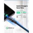 UGREEN Kábel USB 2.0 USB-A - USB-C, Gyorstöltő, 18W, 3A, M/M, 1m, fekete