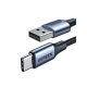 UGREEN Kábel USB 2.0 USB-A - USB-C, Gyorstöltő, 480 Mbps, 18W, 3A, M/M, 0,25m, fekete
