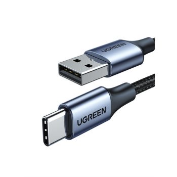   UGREEN Kábel USB 2.0 USB-A - USB-C, Gyorstöltő, 480 Mbps, 18W, 3A, M/M, 2m, fekete