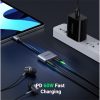   UGREEN Adapter USB-C - Audio 3,5mm Jack - USB-C M/F/F, 60W, PD, 0,25m, fekete