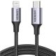 UGREEN kábel USB-C - Lightning, PD, Fast Charging , 3A, 480 Mbps, 2m, fekete