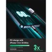 UGREEN kábel USB-C - Lightning, PD, Fast Charging , 3A, 480 Mbps, 2m, fekete