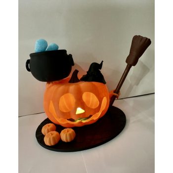Halloween töklámpás szett – 3D nyomtatott mécsestartó