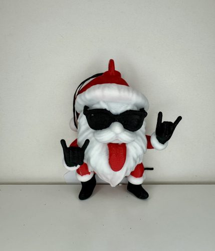 Cool Santa – 3D Nyomtatott Karácsonyfadísz